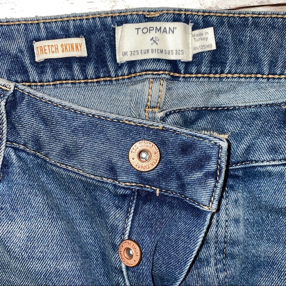 TopMan Stretch Skinny Jeans Size 32s - Picture 5 of 6